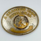 Vtg California Gymkhana Belt Buckle Silver Gold Tone Western 1994 Rodeo Cowboy