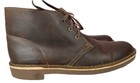 Clarks Men   s Sz 7 5 M Desert Chukka Boot Dark Brown Charles F  Stead Suede Euc