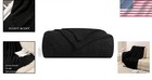 Premium Comfort Fluffy Throw Blanket - 60x80 Cozy Black Fleece For Pets   Kids
