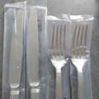 Christofle Aria Silverplate Flatware Table Knife Fork 4pcs Brand New