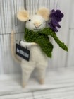 Primitives By Kathy Mouse  be you tiful  Felt Critter Fall Scarf Purple Flowers