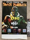 Metal Mania  98 Iron Maiden Promo Poster Lot Dio Wasp