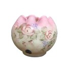Vintage Fenton Shelley Fenton Signature 4  Burmese Rose Bowl Hand Painted