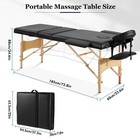 Portable Massage Table Lash Bed Tattoo Table Beauty Folding Bed Adjustable Black