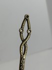 Vintage Brass Hair Sticks Pair Ornate Scroll Shawl Cloak Pins Mediev