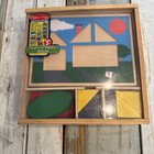 Melissa And Doug Beginner Wooden Pattern Blocks With 5 Double Missing 3 Pieces