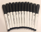 U Brands Black Dry-erase Markers W Eraser Cap 2922u Medium Point Low-odor 12 Ct