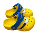 Crocs Fun Lab Kids Minions Yellow Clogs Shoes Slip On Toddler Size 6