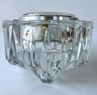 Mikasa Crystal Desk Clock   Quartz West Germany   Vintage Mantel Decor Works