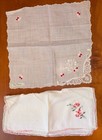 Lot Of 24 Hankies Hankerchiefs Vintage Cotton Embroidered Crochet Lace