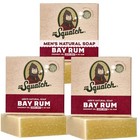 Natural Bar Soap For Men - Zero Grit  3 Pack  Bay Rum Scent  Eco-friendly Clean