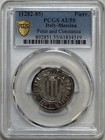 1282-85 Italy Sicily Messina Silver Pierreale  Pcgs Au-55