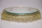 Olivia Riegel Crystal  gold Isadora  Cake Plateau New In Box