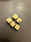 Vintage Bakelite Set Of  5 Poker Dice Faded