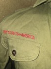 Vintage Boy Scouts Long Sleeved Shirt With Pin And Patches See Desc
