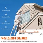 Uimoso Telescoping Ladder Aluminum Extension Step 12 5 Ft Multi-purpose Portable