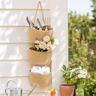  Over The Door Hanging Basket  3-tier Wall Mount Storage Baskets Organizer Jute