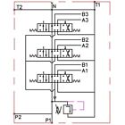 3 Spool Hydraulic Directional Control Valve Joystick 11gpm 40l 3x Double Acting 