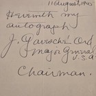 James Garesche Ord Handwritten Signed Note Ww2 Army General Rare Autograph 1945