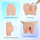 Share Silicone Butt Hip Enhancement Open Crotch Pants Artificial Hip Shaper Padd
