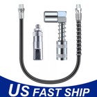 90 Degree Grease Coupler     Slotted Right Angle Grease Coupler 12  Flex Hose 3pcs