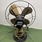Antique Century S3 Skeletal 12  Electric Desk Fan Brass