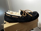 Ugg Dakota Women s Black Suede Shearling Lined Moccasin Slipper Size 6