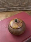 Antique Small Hand Turned Wooden Trinket Box
