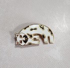 Laurel Burch Baby Snow Leopard Brooch Pin Rare 