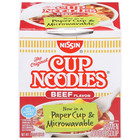 Nissin Original Beef Cup Noodles Ramen Soup 2 25 Oz Cups 12 Pack Shelf Stable