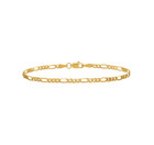 Real Solid 10k Yellow Gold 2 5mm Figaro Chain Anklet Bracelet  9  - Bc120