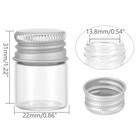 Newzoll 63pcs 5ml Clear Small Glass Vials With Metal 5ml-63pcs  Silver Cap