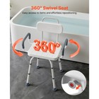 Uimoso Swivel Shower Chair With Arms And Back  Heavy Duty Seat  400 Lbs Capacity