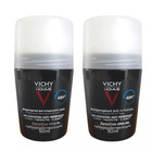 Vichy Homme Anti-perspirant Anti-irritation 48hr Deodorant Roll-on 2 X 50ml