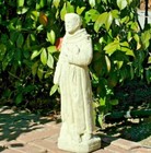 Vintage Saint Francis Statue Solid Cement Concrete Catholic St  Garden Figure