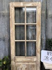Antique French Single Door  28x84 5  6 Glass Panes  European Design H75