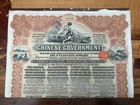 Chinese Government 5  Reorganisation Gold Loan    20 Bond  1913  Coupons Attached