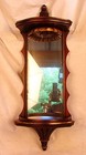 Antique Mirrored Shelves Carved Shells Mahogany Pair 25  Tall C 1920 s