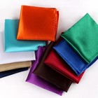 Pocket Square Handkerchief Satin Men s Business Suit Solid Color 22x22cm