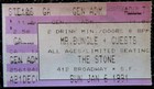 Mr  Bungle Original Ticket Stub Jan 1991 The Stone San Francisco Cd Deli Creeps
