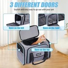 2 Sides Travel Expandable Pet Carrier Bag  large   Airline Approved Soft-sided