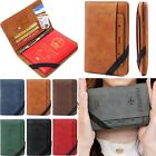 Leather Passport Vaccine Card Passport Holder Travel Wallet Safe Rfid Case Cover