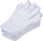 6 Pairs White Cotton Gloves Medium Size 7 5  Moisturizing film Cd dvd  Dress Jew