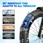 26  1800w Fat Tire Electric Mountain Bike For Adults 85mile E Bicycle 36mph