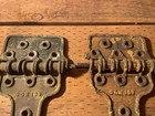 Pair Vintage Cast Iron Railroad Box Car Door Hinges Farm Fresh 15-inch