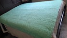 Vintage 1930s 1940s Postage Stamp Scrap Quilt Hand Sewn Cotton Twin 64x80