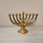 Vintage Brass Judaica Hanukkah Chanukah Menorah  