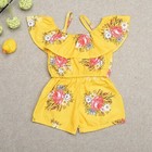 2pcs set Toddler Baby Girl Sleeveless Floral T-shirt Top Shorts Outfit 1-2 Years