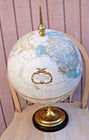 Replogle Globe World Classic Series Wood   Brass Base 12  Diameter