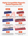 Vevor Magnetic Socket Organizer Set 6pcs Socket Trays Blue   Red For Metric Sae